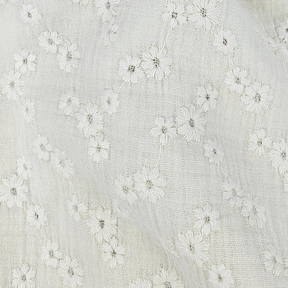 Musselin Embroidery naturweiß Meterware - elli&else
