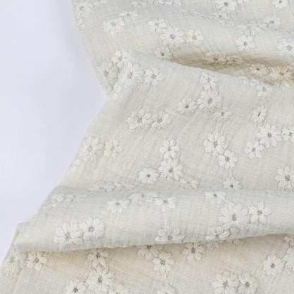 Musselin Embroidery naturweiß Meterware - elli&else