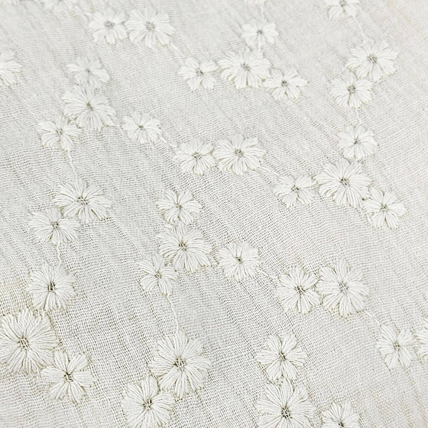 Musselin Embroidery naturweiß Meterware - elli&else