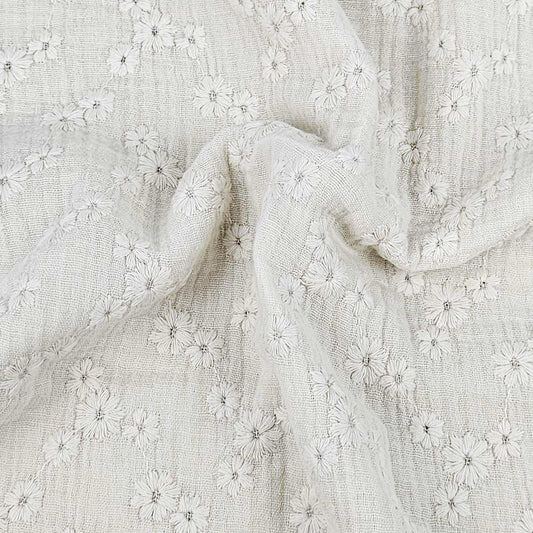 Musselin Embroidery naturweiß - Stoff bei elli&else