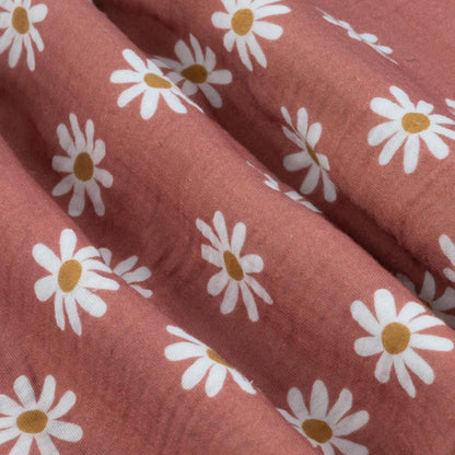 Musselin Gänseblümchen clay - Eigenproduktion - Stoff bei elli&else