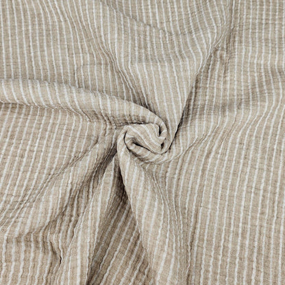 Musselin gestreift - zimt Meterware - elli&else