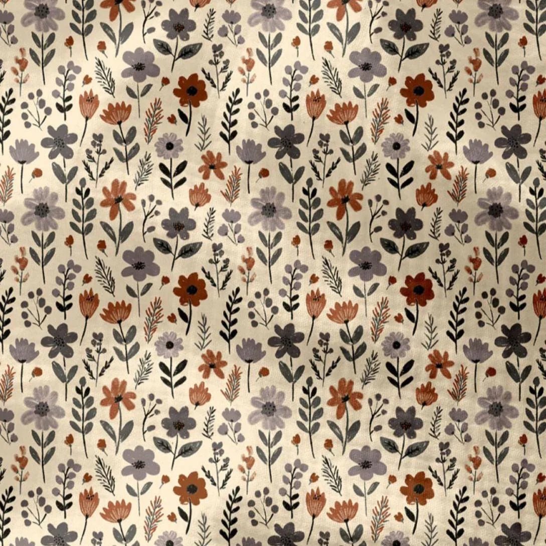 Musselin Herbstblumen Meterware - elli&else