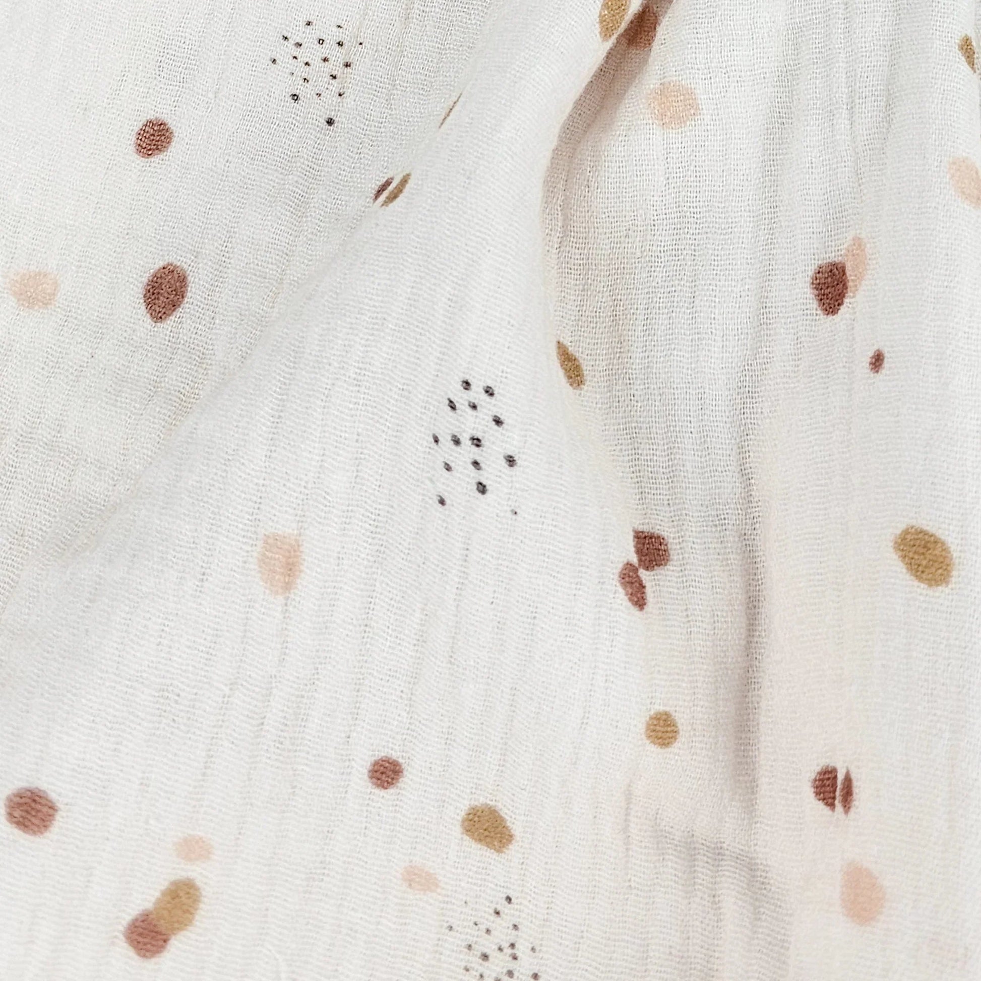 Musselin Konfetti beige Meterware - elli&else