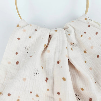 Musselin Konfetti beige Meterware - elli&else