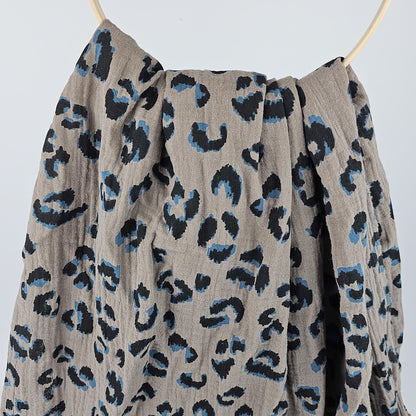 Musselin Leo Print taupe Meterware - elli&else