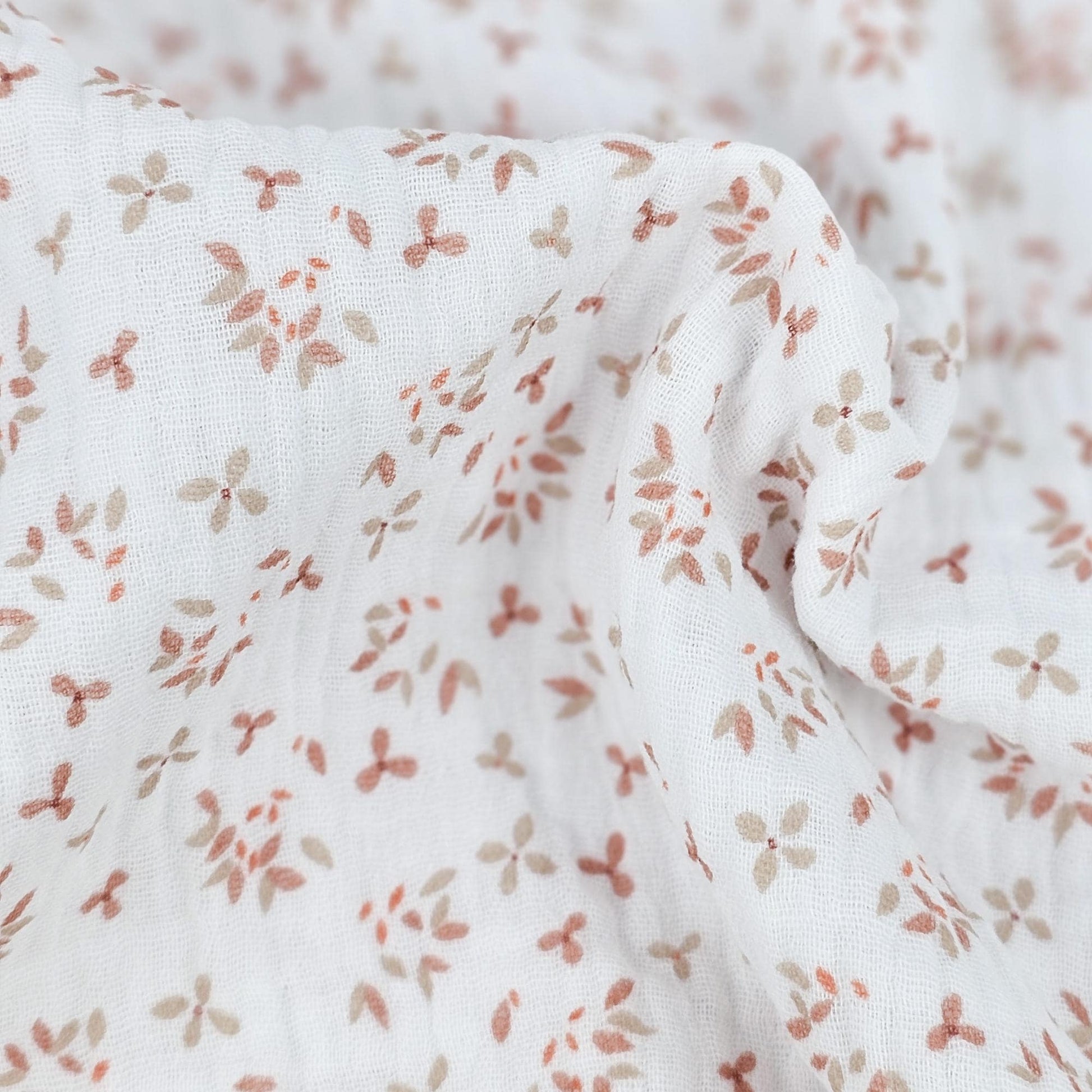 Musselin Mini Blümchen rosé Meterware - elli&else