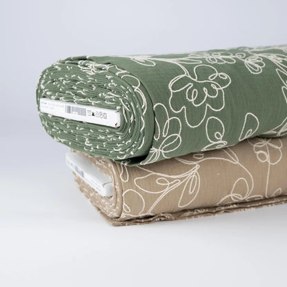 Musselin mit Blumenstickerei - Stoff bei elli&else