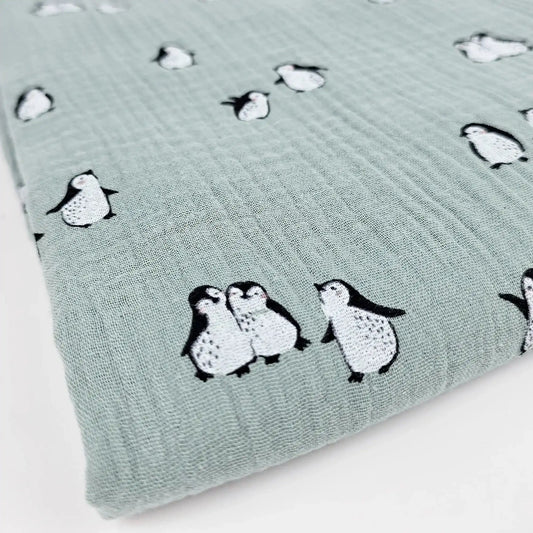 Musselin Pinguine - Stoff bei elli&else