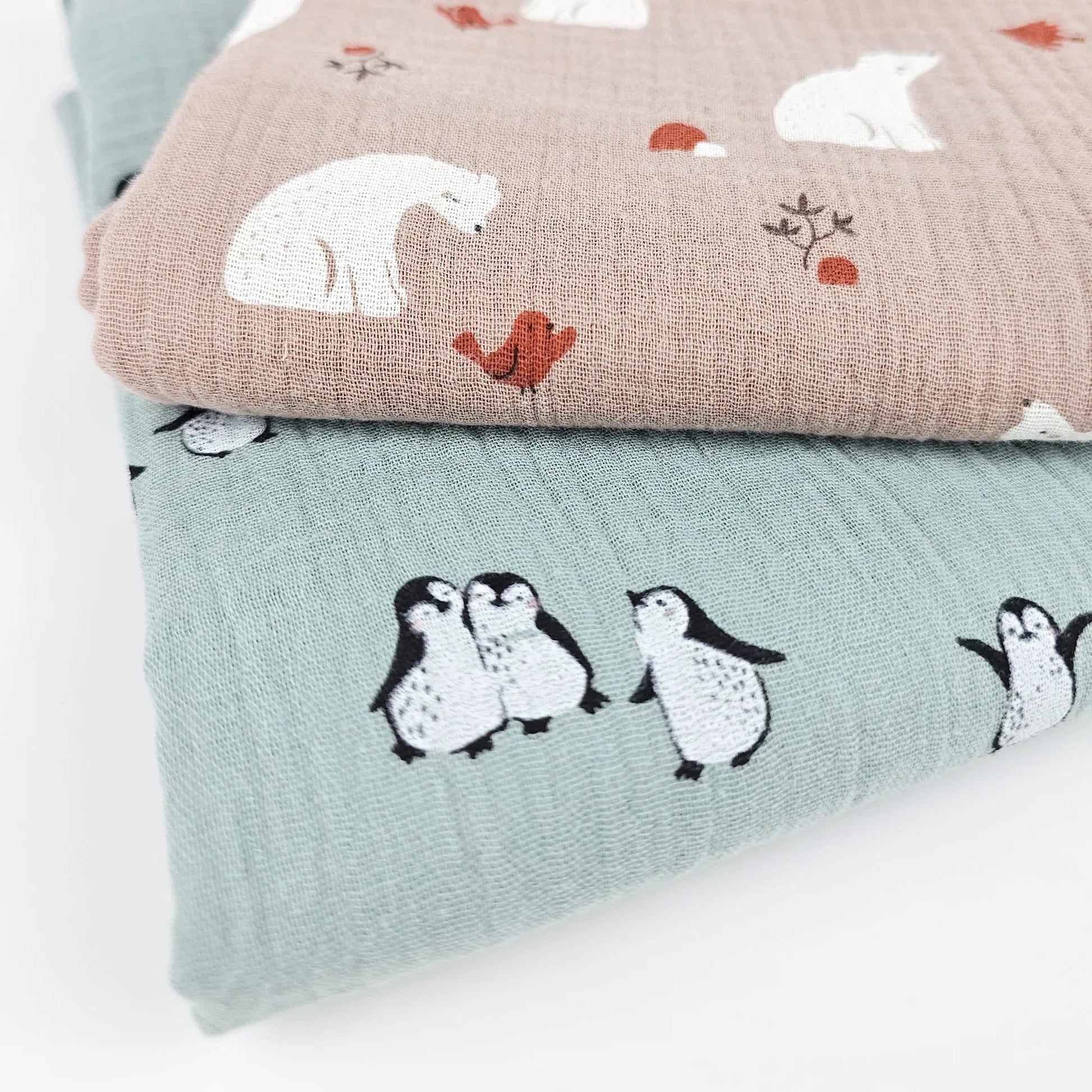 Musselin Pinguine Meterware - elli&else
