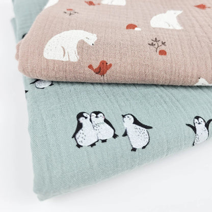 Musselin Pinguine Meterware - elli&else
