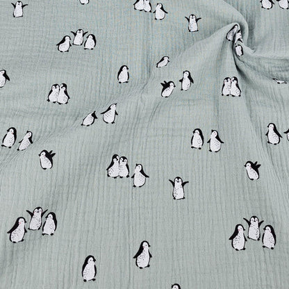 Musselin Pinguine Meterware - elli&else