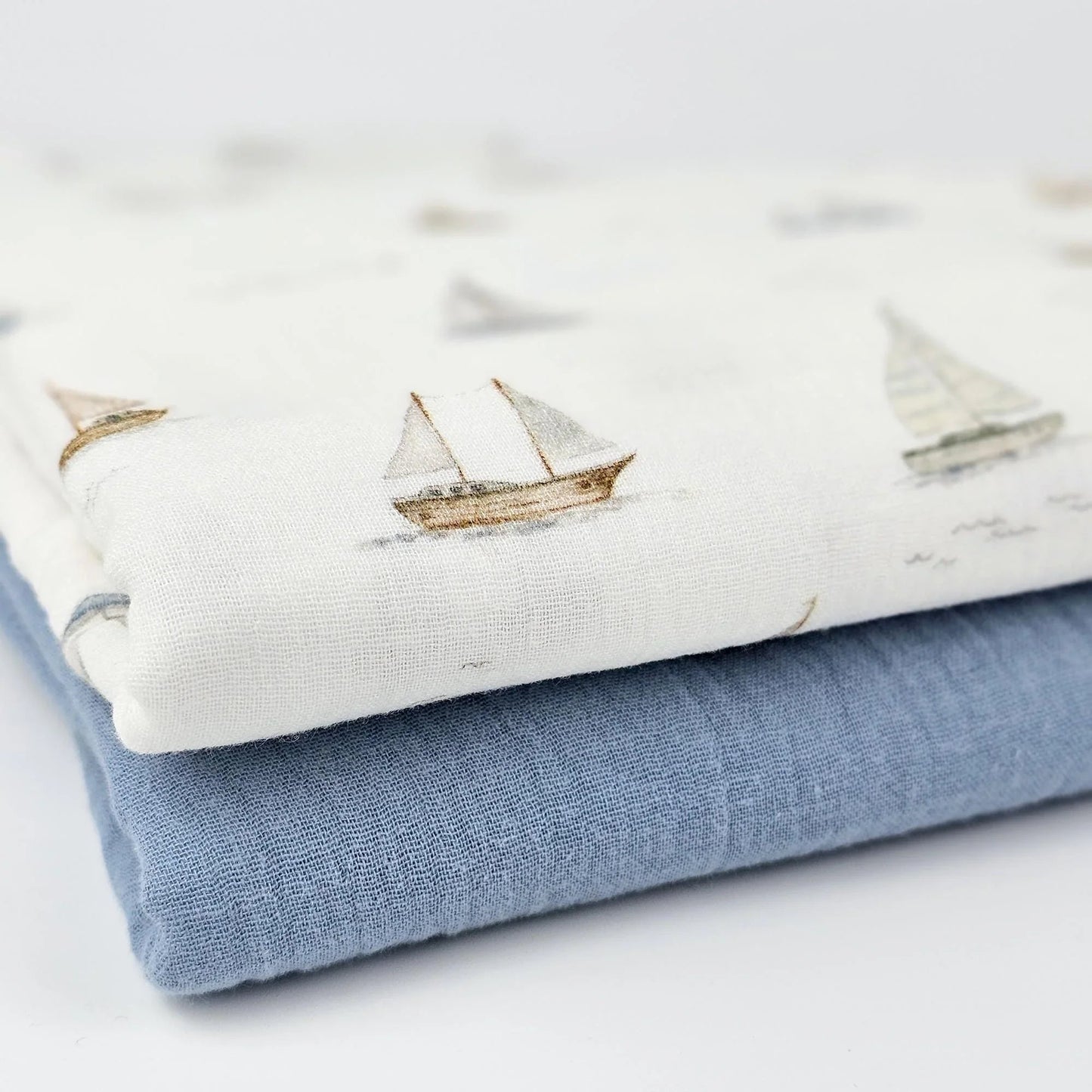 Musselin Segelboote Meterware - elli&else