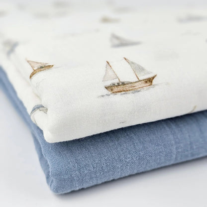 Musselin Segelboote Meterware - elli&else