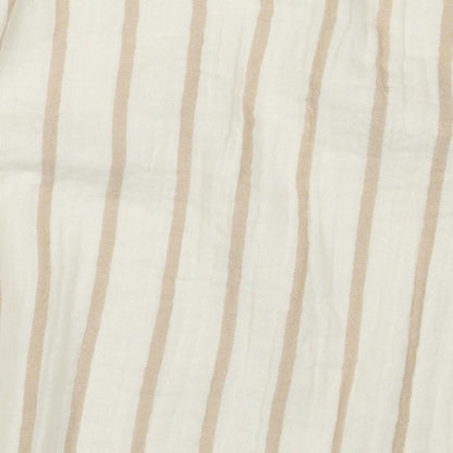 Musselin Streifen beige Meterware - elli&else