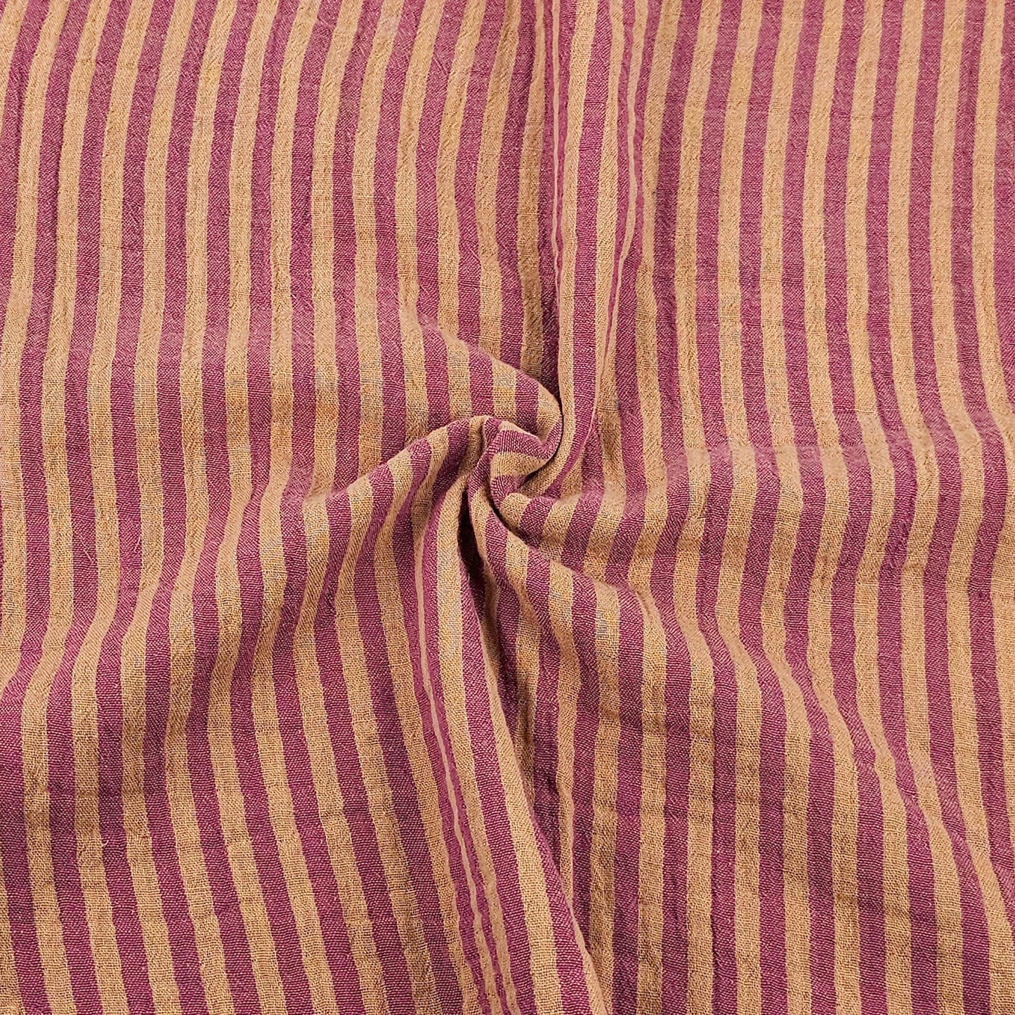 Musselin Streifen Berry/Clay - beidseitig Meterware - elli&else