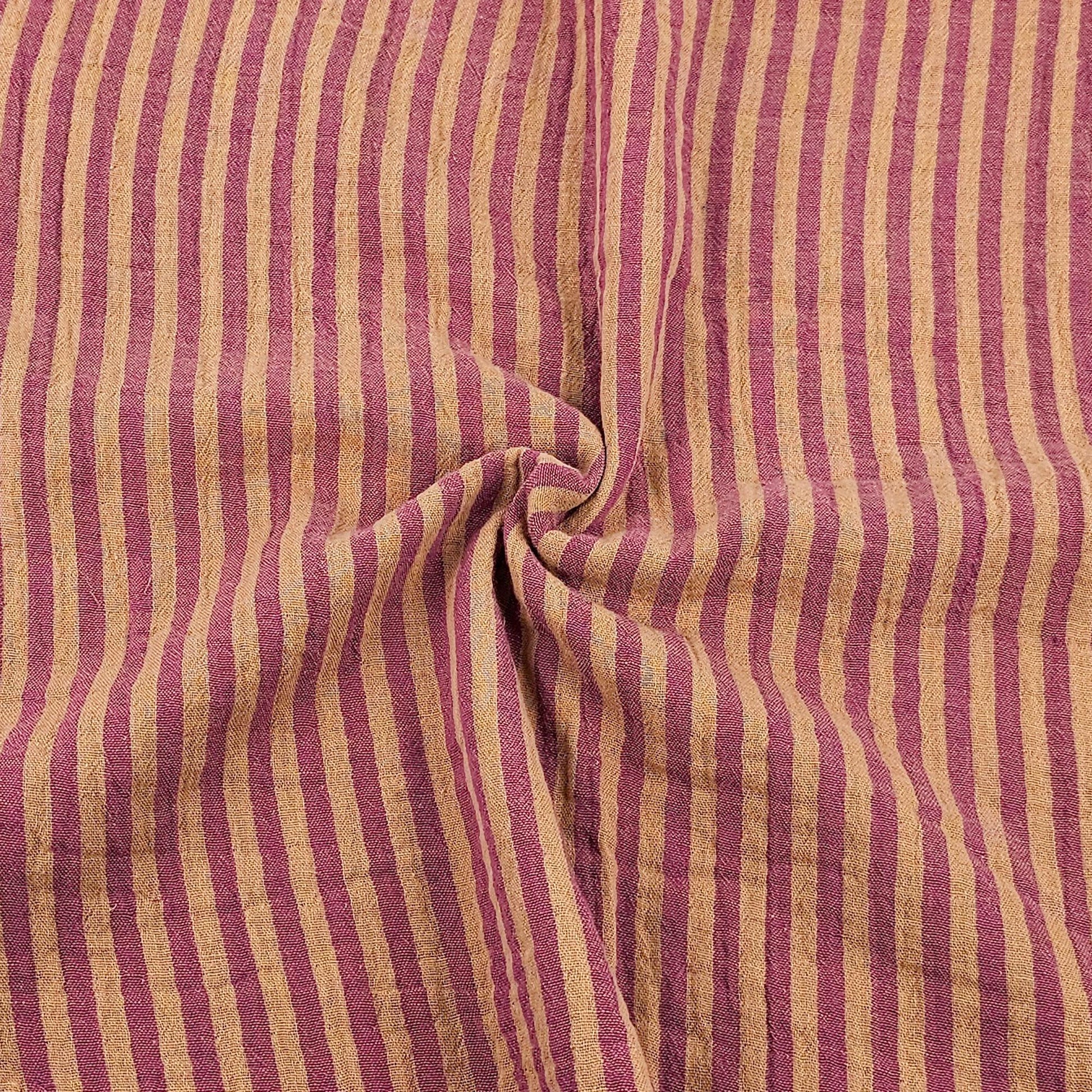 Musselin Streifen Berry/Clay - beidseitig Meterware - elli&else