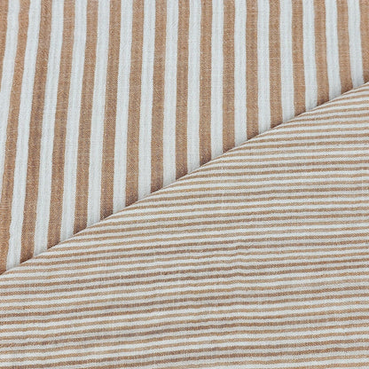 Musselin Streifen karamell - beidseitig Meterware - elli&else