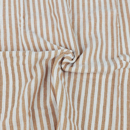 Musselin Streifen karamell - beidseitig Meterware - elli&else