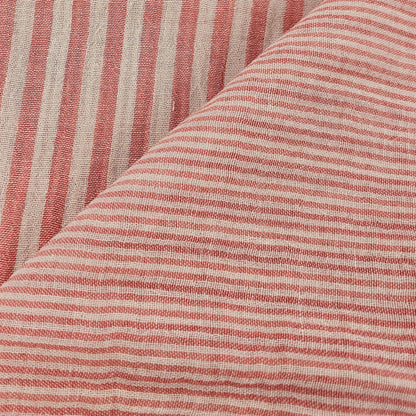 Musselin Streifen Pfirsich - beidseitig Meterware - elli&else