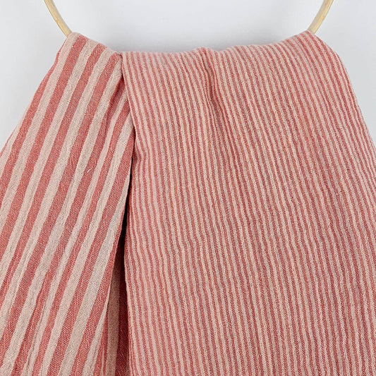 Musselin Streifen Pfirsich - beidseitig Meterware - elli&else