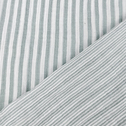 Musselin Streifen salbei - beidseitig Meterware - elli&else