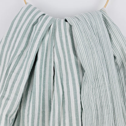 Musselin Streifen salbei - beidseitig Meterware - elli&else