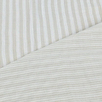 Musselin Streifen sand - beidseitig Meterware - elli&else