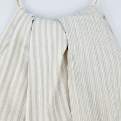 Musselin Streifen sand - beidseitig Meterware - elli&else