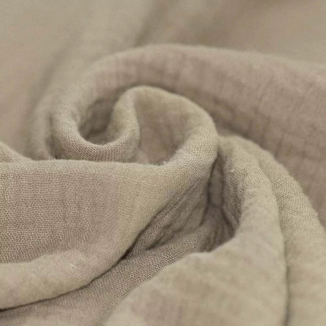 Musselin uni beige Meterware - elli&else