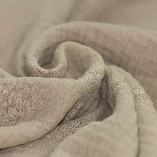 Musselin uni beige Meterware - elli&else