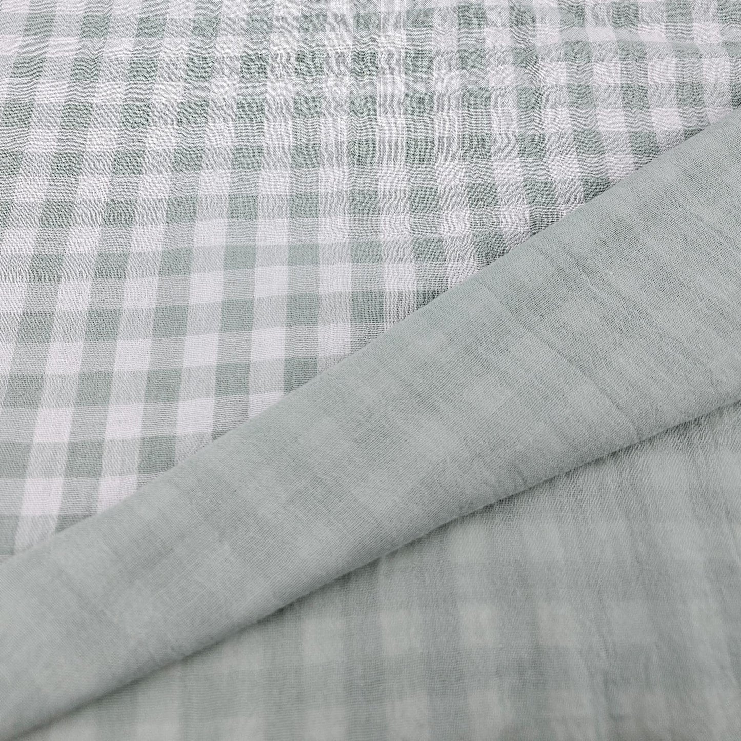 Musselin Vichy Karo salbei Meterware - elli&else