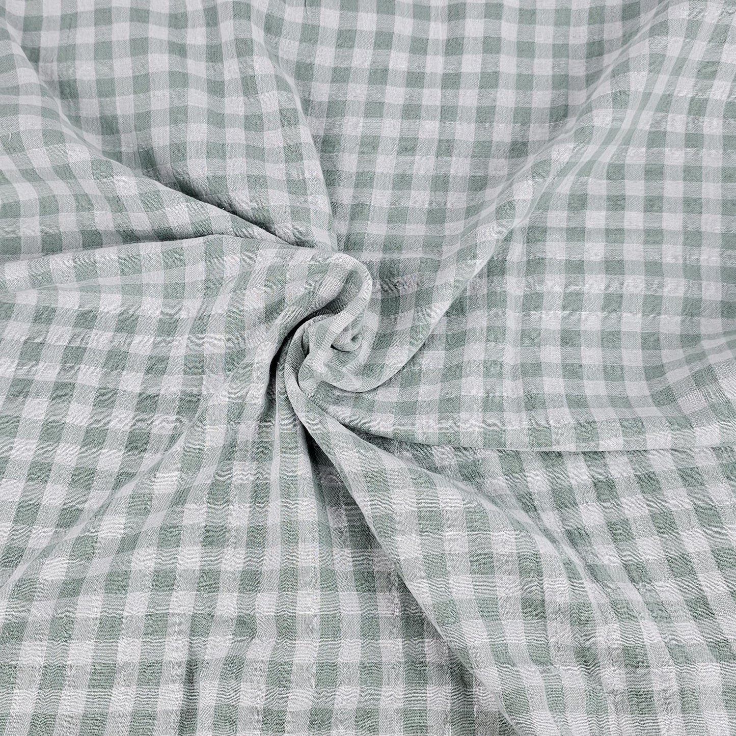 Musselin Vichy Karo salbei Meterware - elli&else
