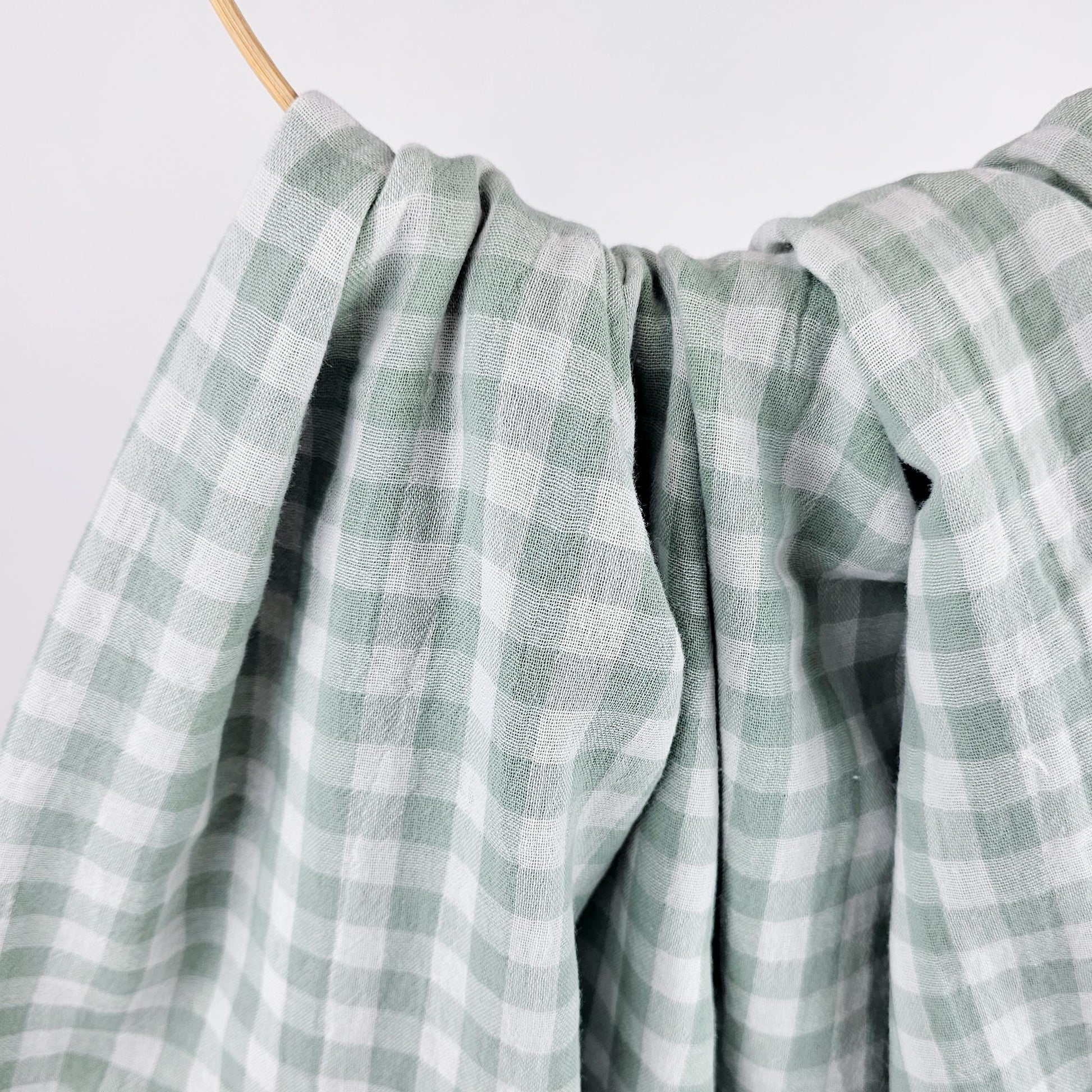 Musselin Vichy Karo salbei Meterware - elli&else