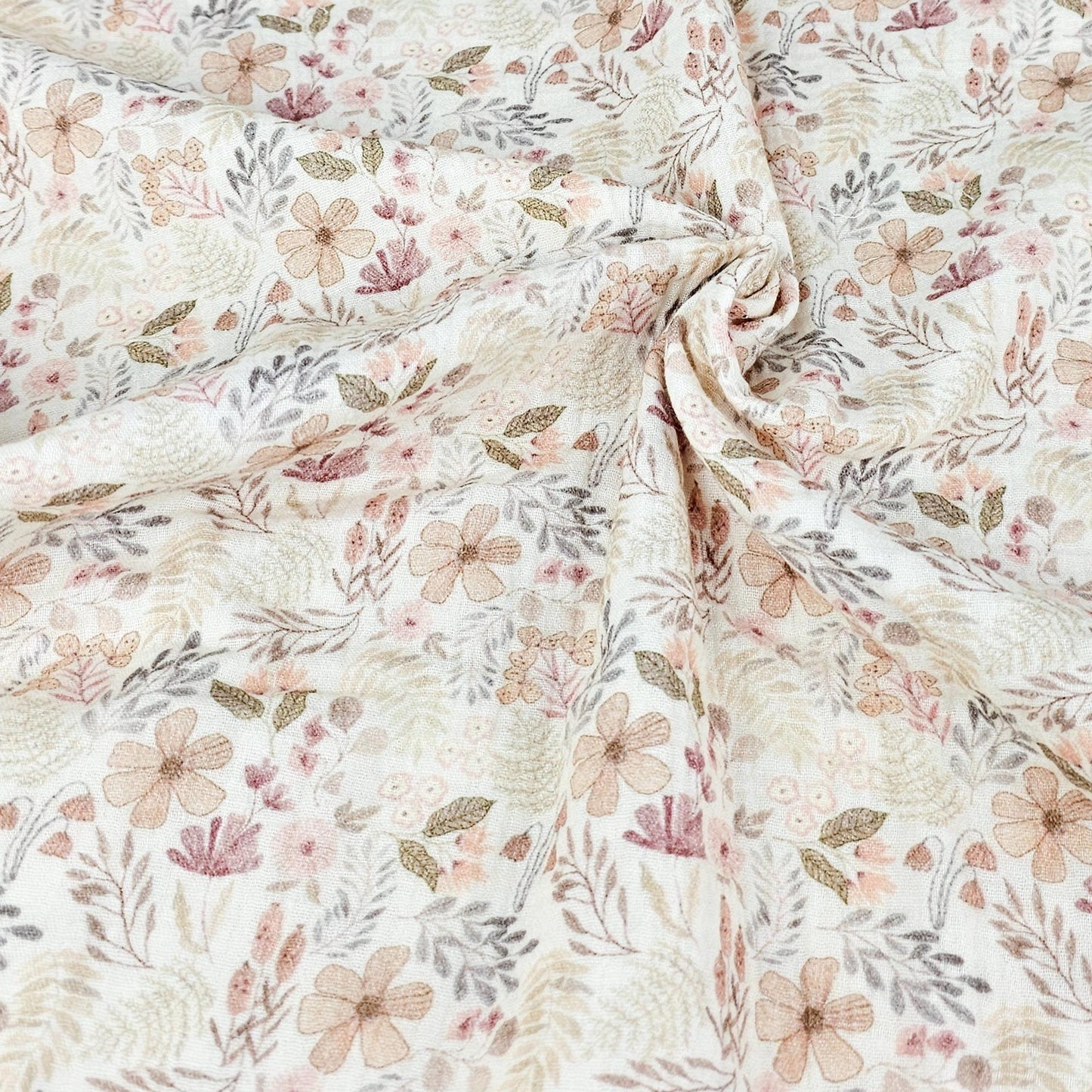 Musselin Waldblumen pastell Meterware - elli&else