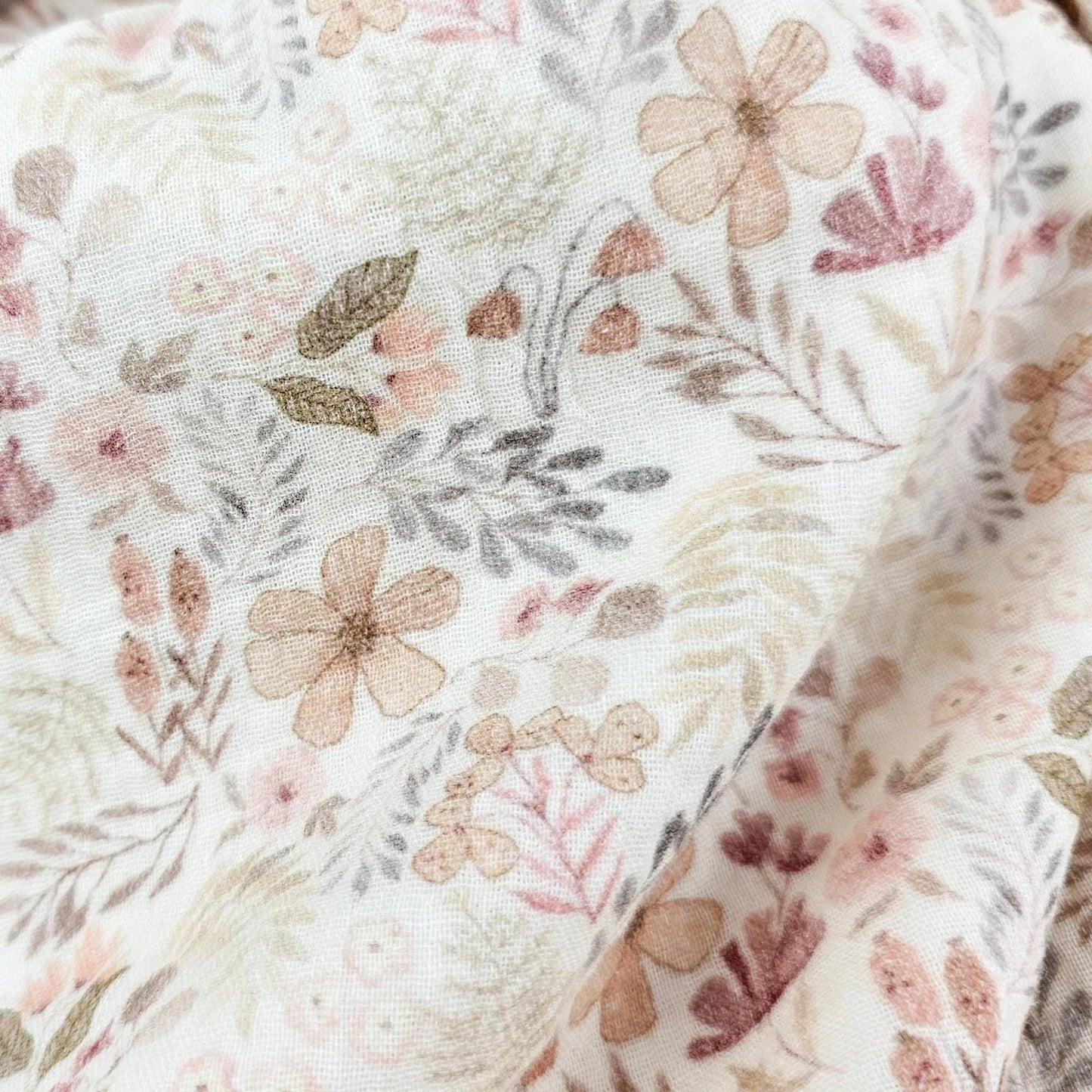 Musselin Waldblumen pastell Meterware - elli&else