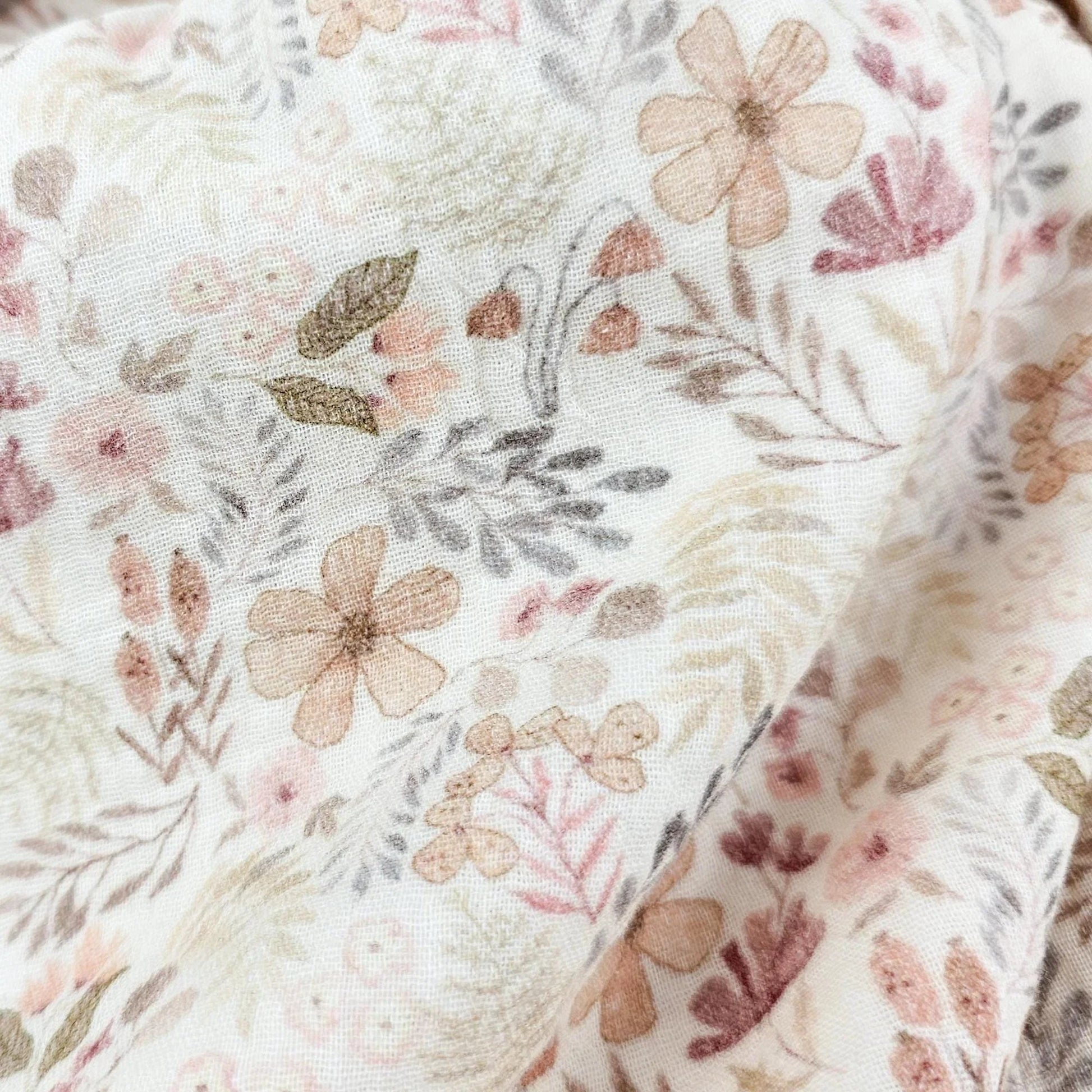 Musselin Waldblumen pastell Meterware - elli&else