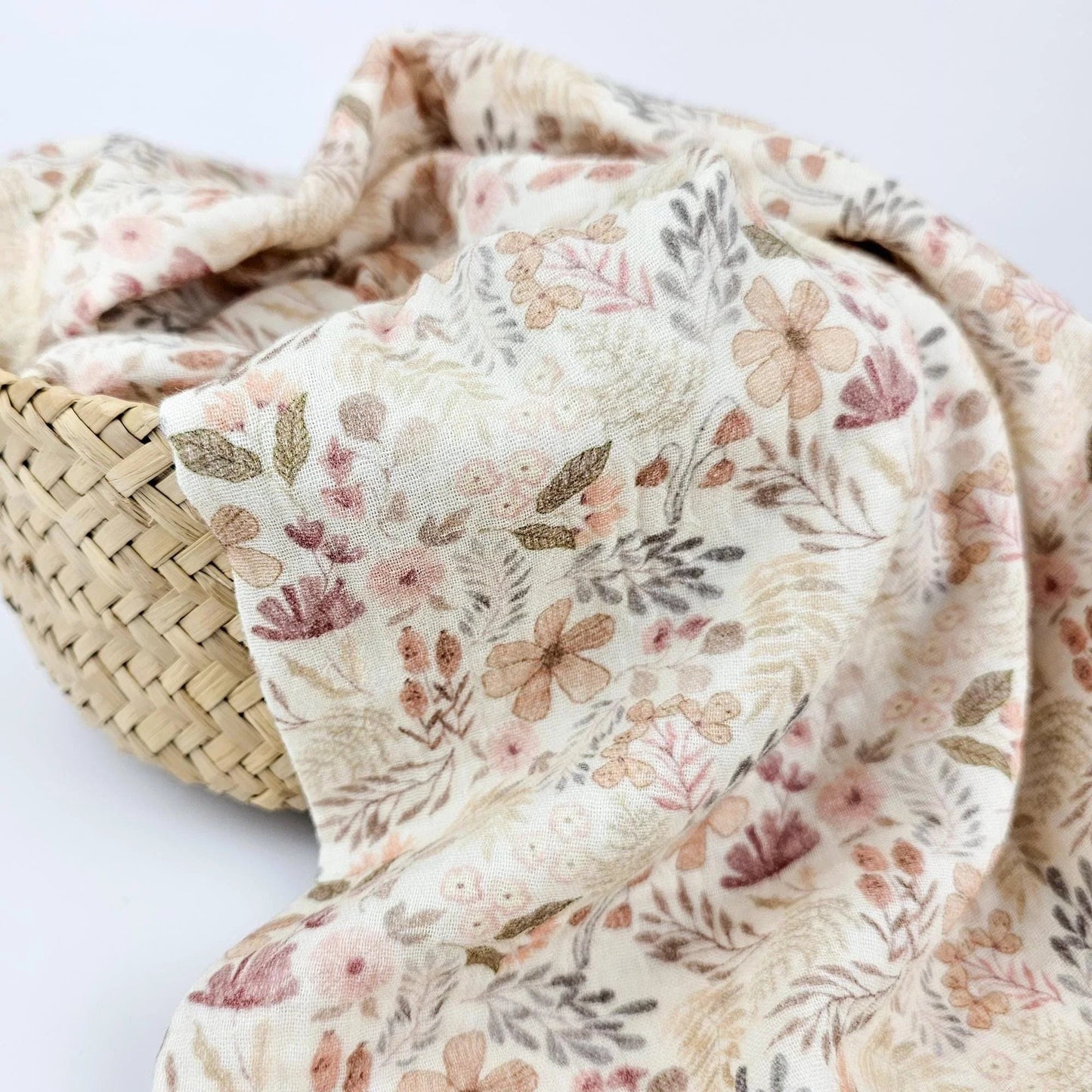 Musselin Waldblumen pastell Meterware - elli&else