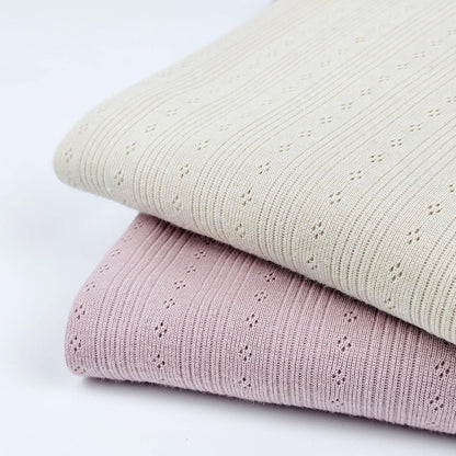 Pointoille Feinstrick Jersey natural beige & light rosé Meterware - elli&else