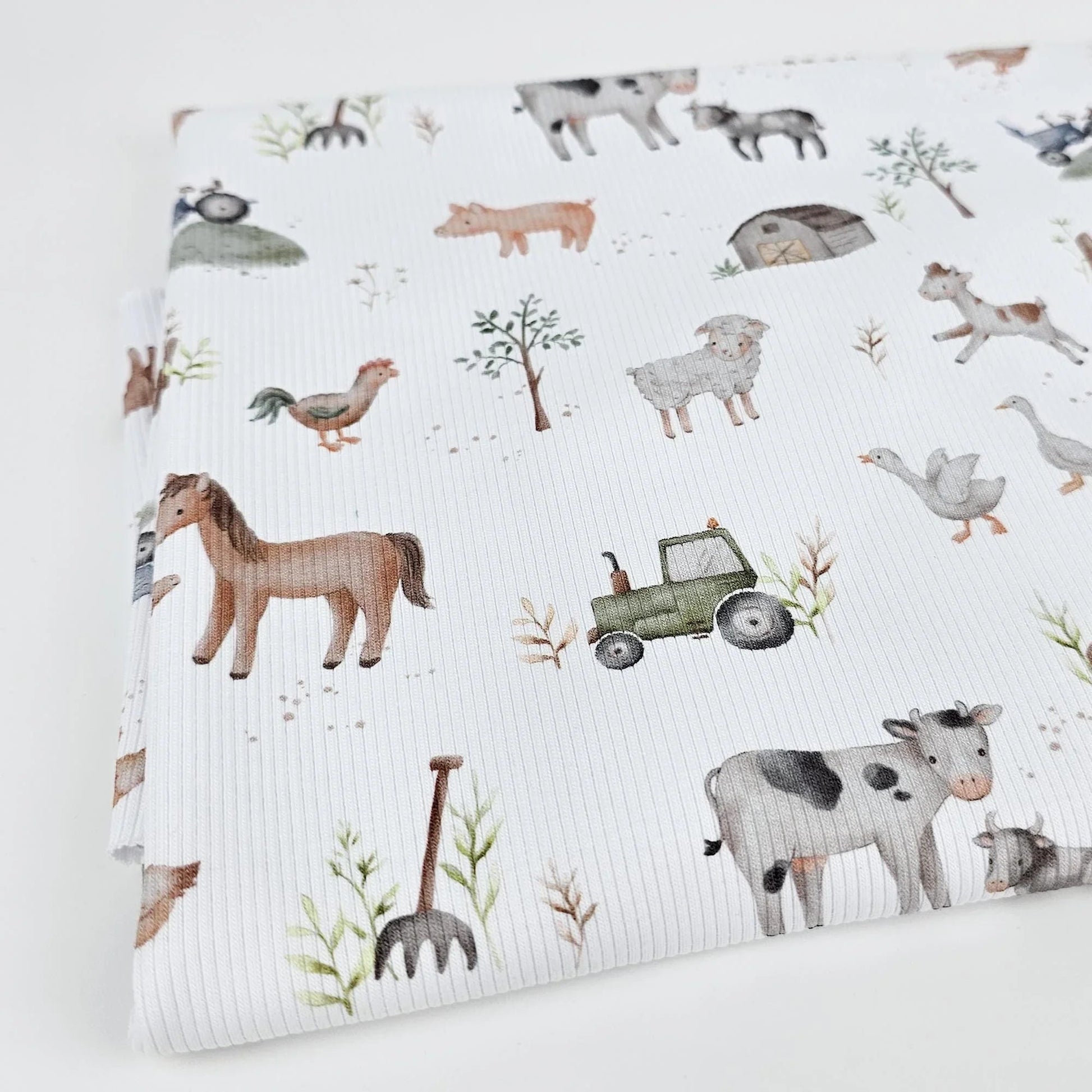 Rib Jersey Bauernhof Meterware - elli&else