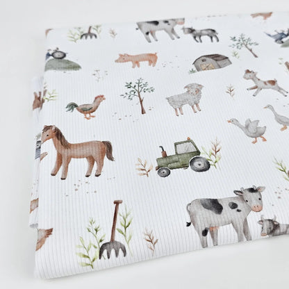 Rib Jersey Bauernhof Meterware - elli&else