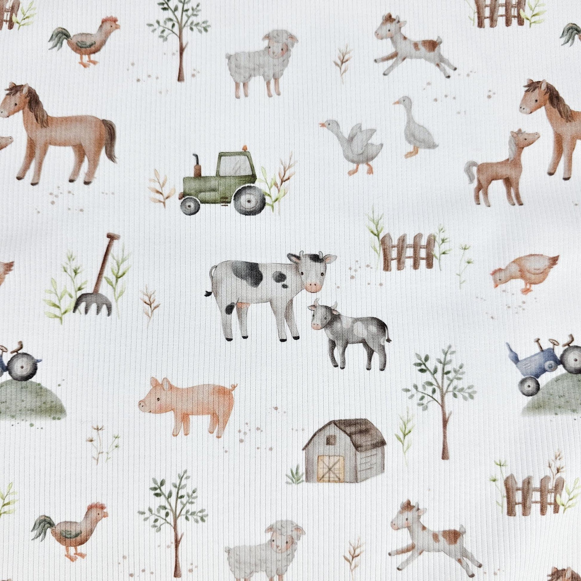 Rib Jersey Bauernhof Meterware - elli&else