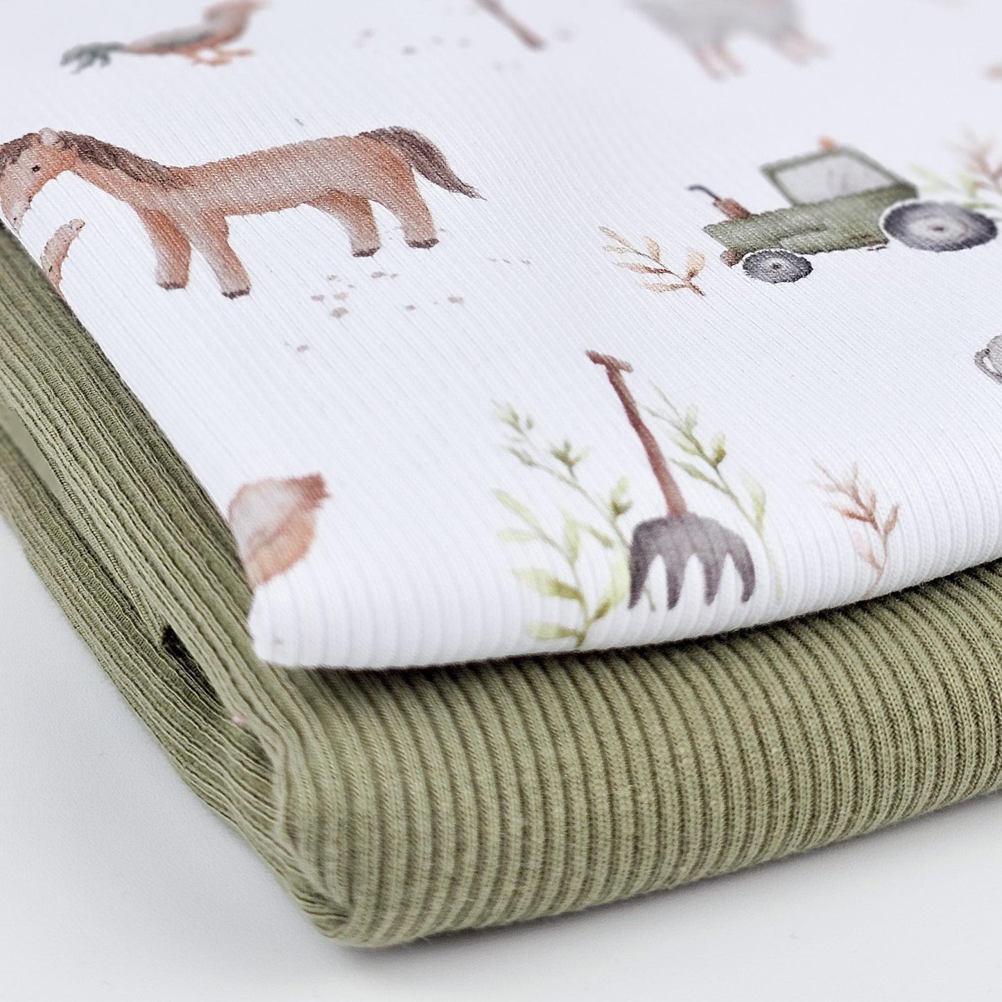 Rib Jersey Bauernhof Meterware - elli&else