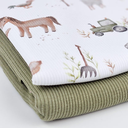 Rib Jersey Bauernhof Meterware - elli&else