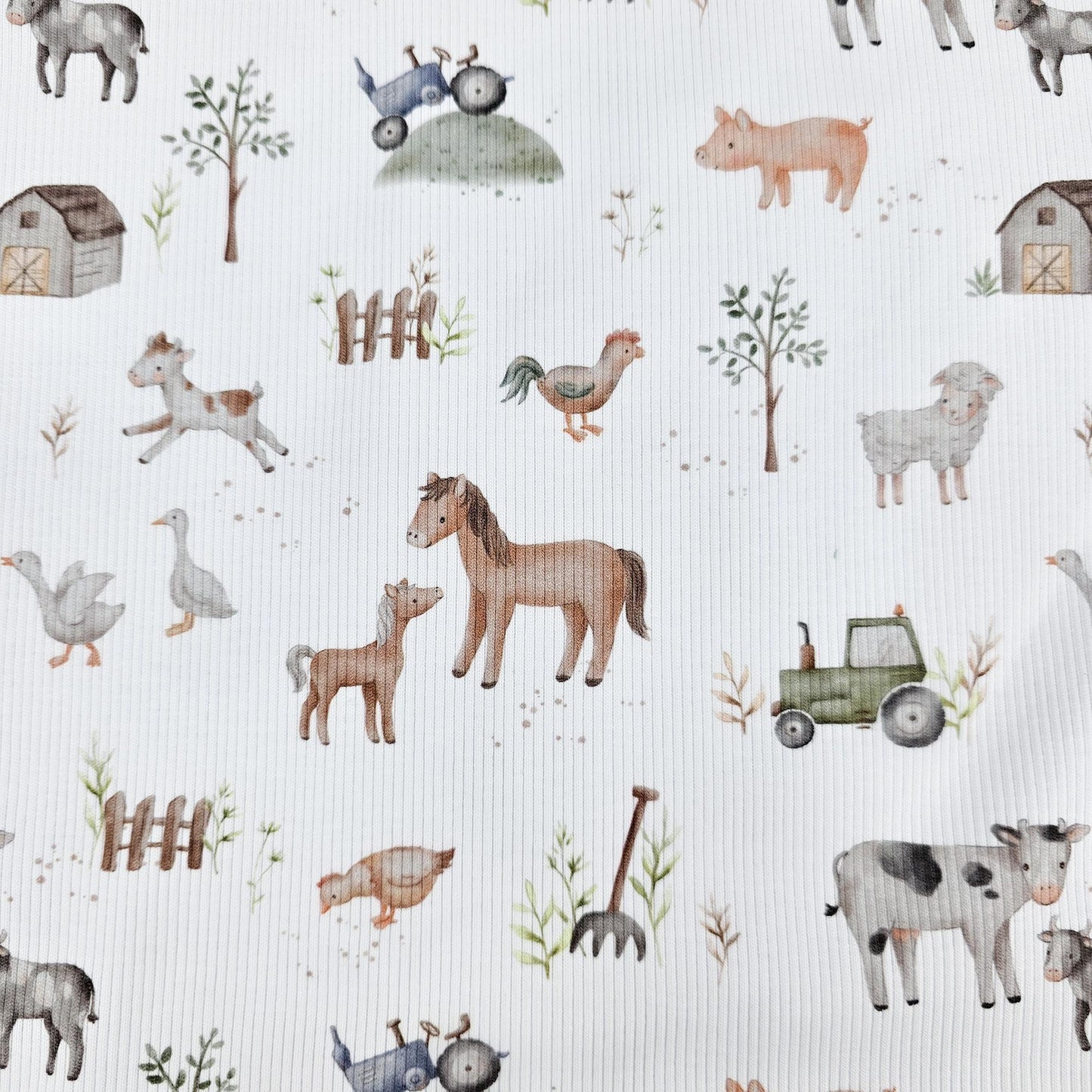 Rib Jersey Bauernhof Meterware - elli&else