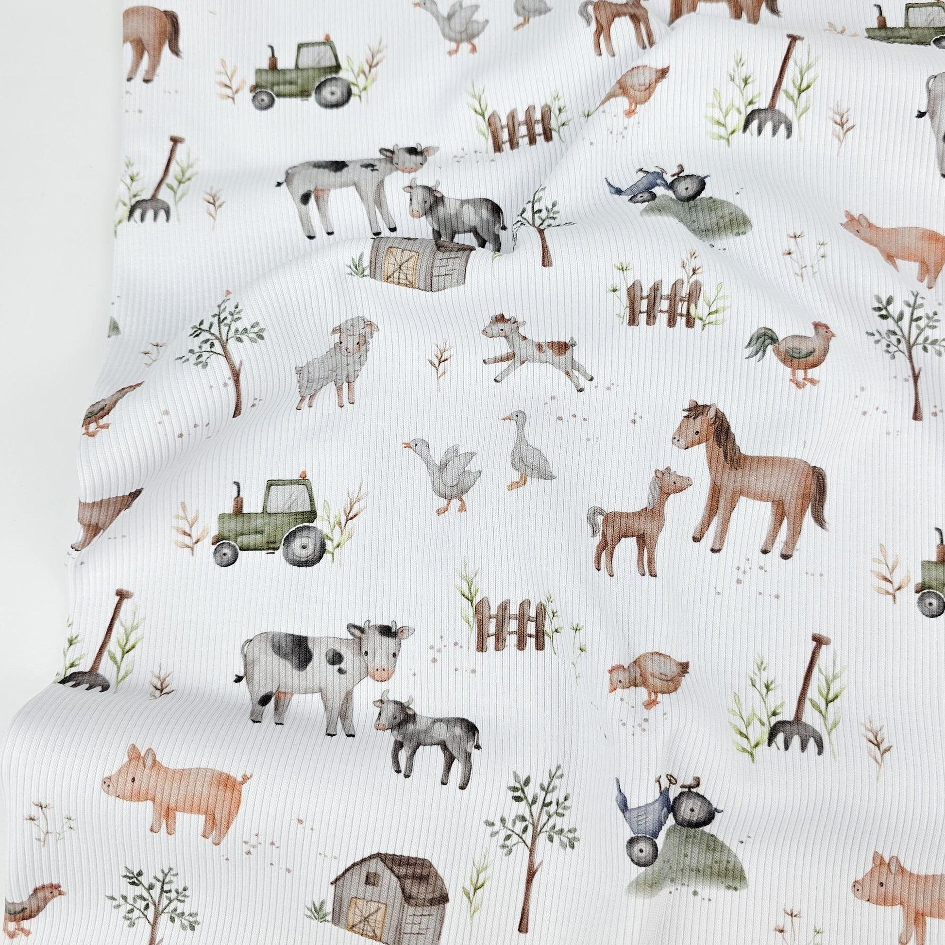 Rib Jersey Bauernhof Meterware - elli&else