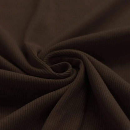 Rib Jersey chocolate Meterware - elli&else