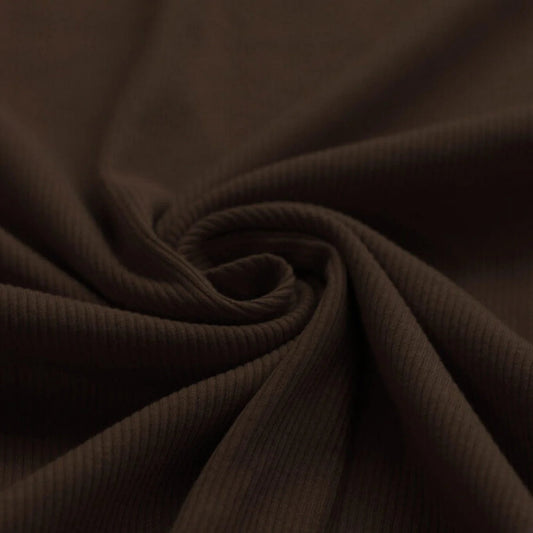 Rib Jersey chocolate Meterware - elli&else