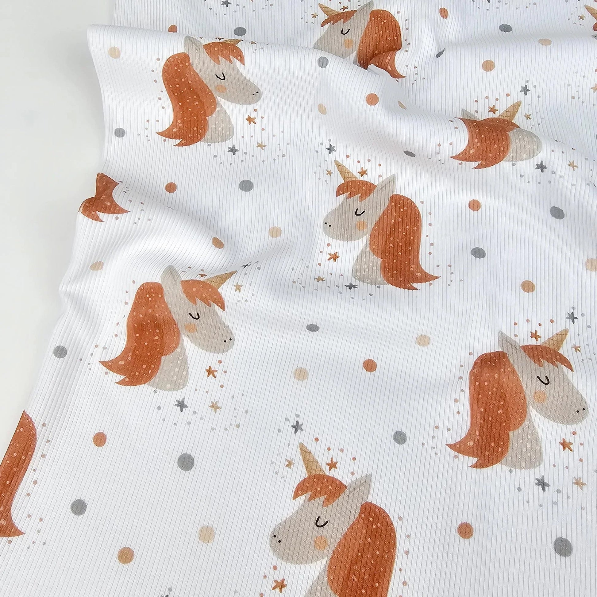 Rib Jersey Einhorn Meterware - elli&else