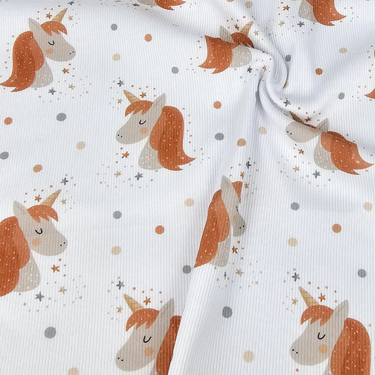 Rib Jersey Einhorn Meterware - elli&else